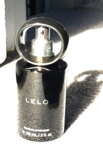 a bottle of Lelo lube